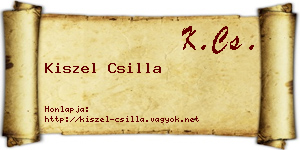 Kiszel Csilla névjegykártya