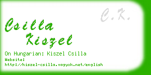 csilla kiszel business card